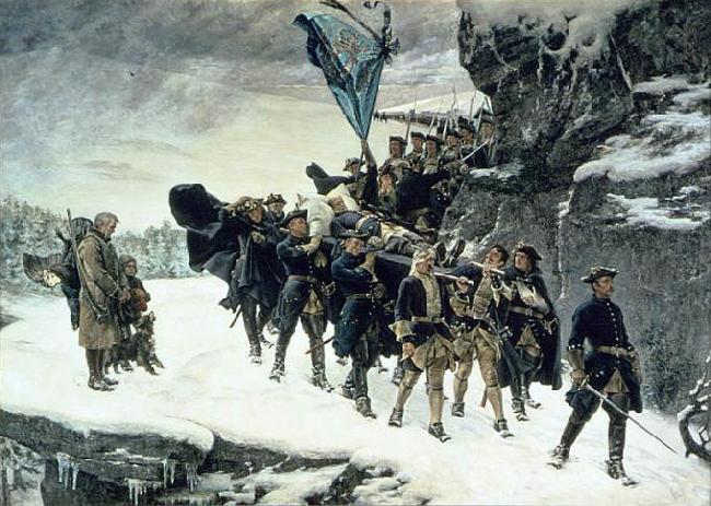 Gustaf Cederstrom Bringing Home the Body of King Karl XII of Sweden